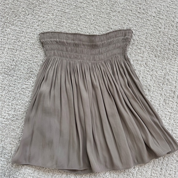 Ramy Brook Gray/Tan Silk Mini Skirt Size Small - Picture 4 of 5